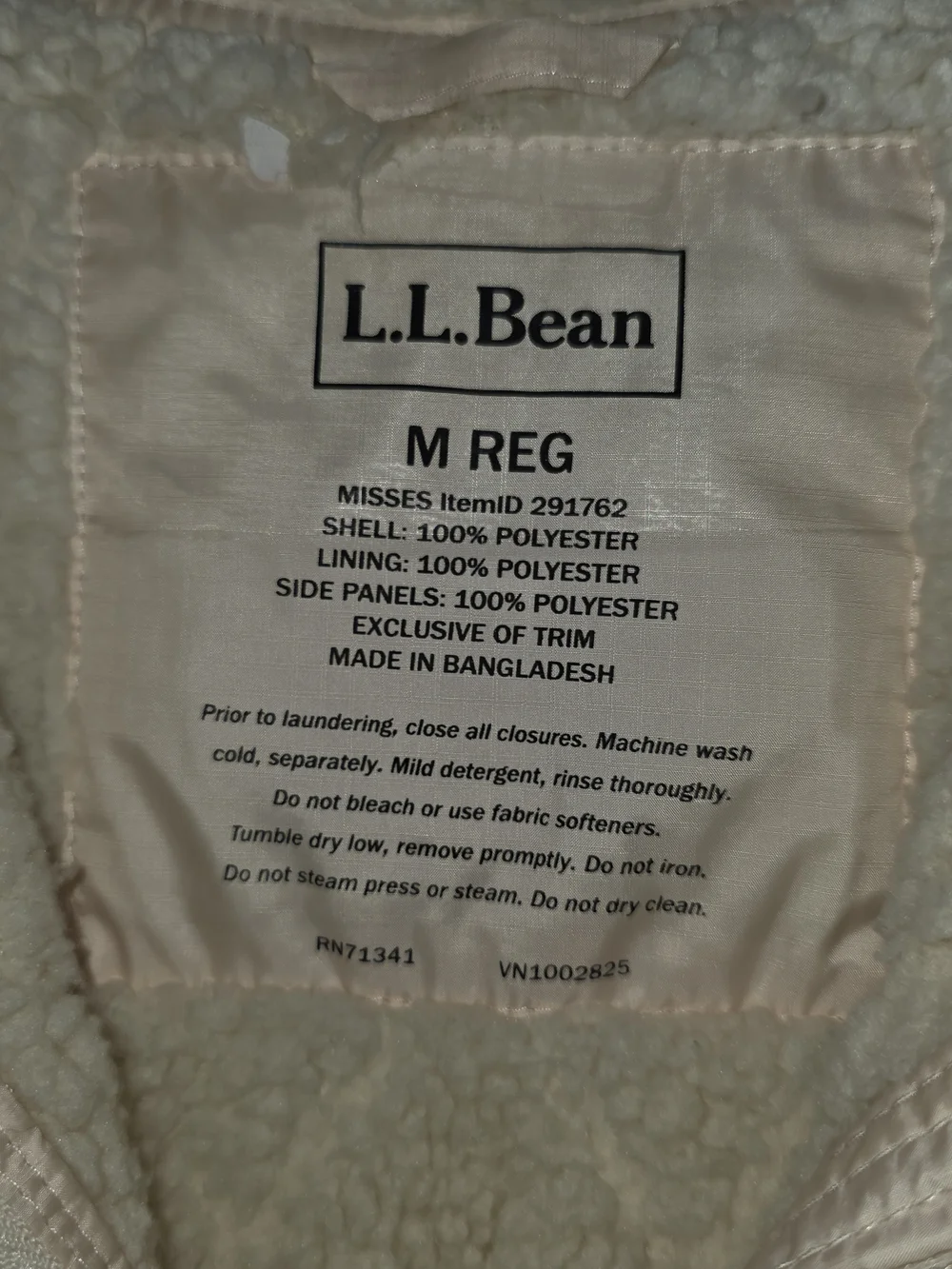 L.L. Bean Women's Quilted Sleeveless Vest in Cream - Picture 5 of 11
